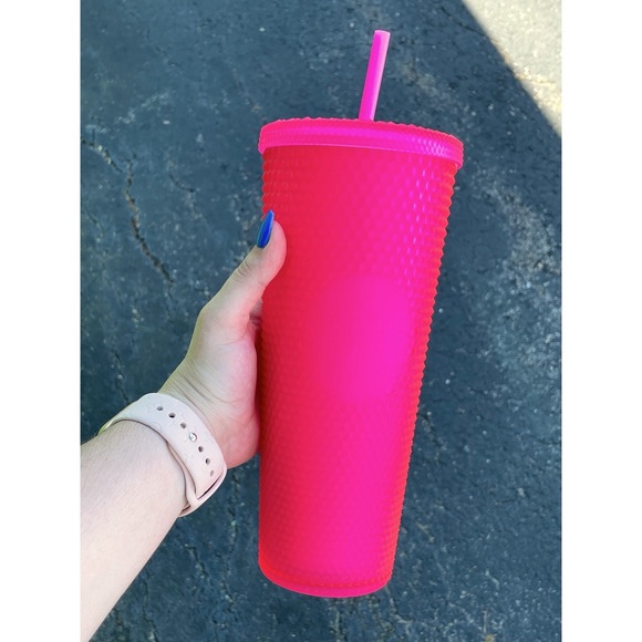 🆕 BNWT Neon Pink Jelly Starbucks Tumbler - Picture 1 of 4